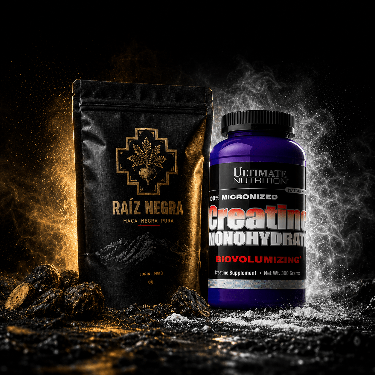 Pack Rendimiento · Maca Negra 250g + Creatina UN 300g - Raiz Negra